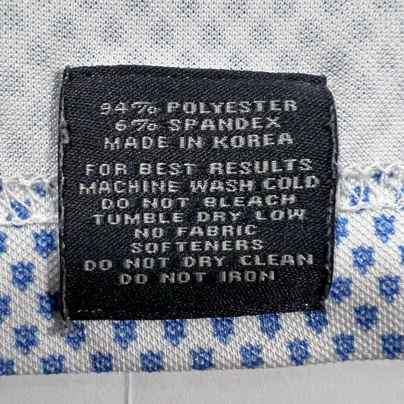 Turtleson Short Sleeve Golf Polo Shirt Geometric Print Embroidered Men s Large - Picture 8 of 10